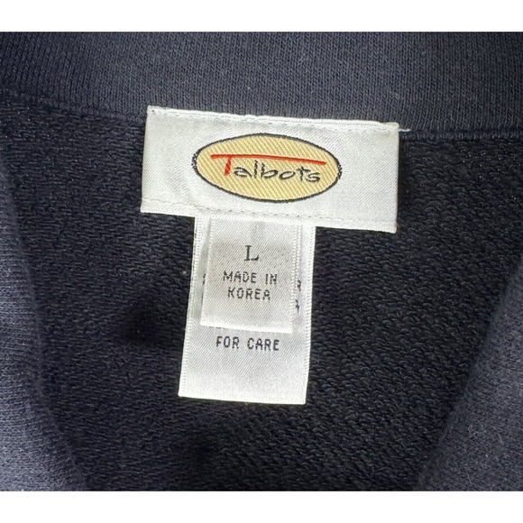 Talbots Double Breasted Military Style Jacket Navy Blue Size Large - Picture 3 of 7